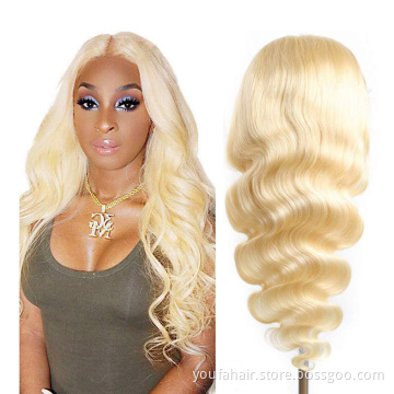 150% Density Body Wave Full Lace Wig 613 Blonde Colored Preplucked Lace Wig Human Hair Wigs Human Hair Lace Front Brazilian